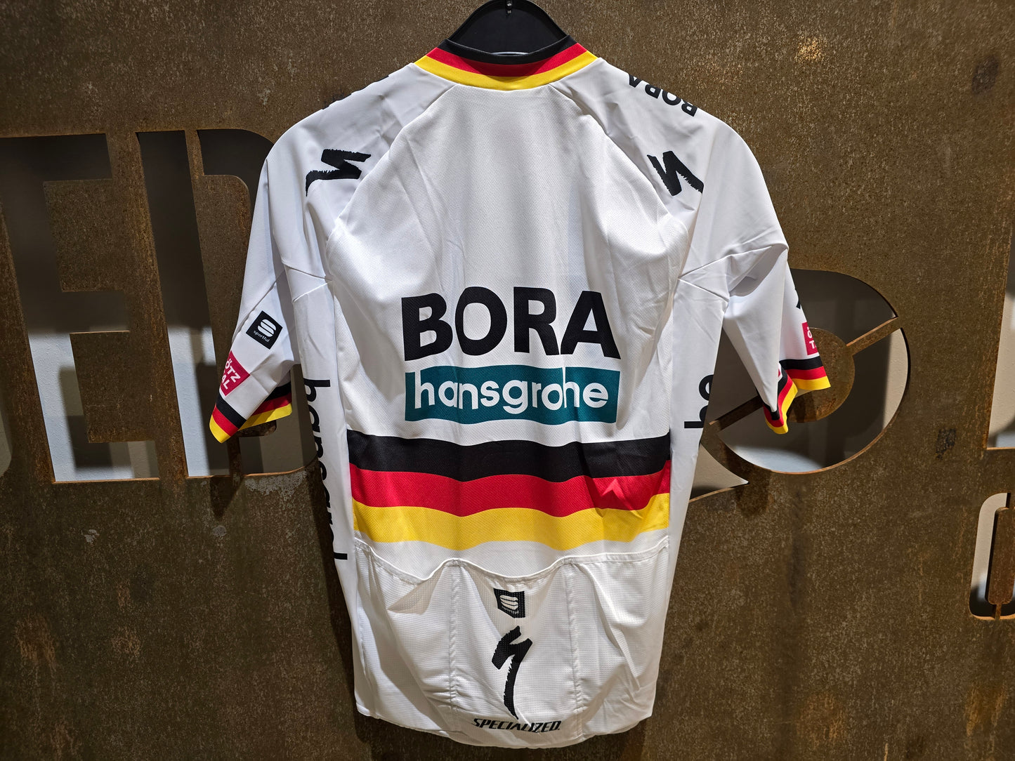 SPORTFUL BORA HANSGROHE BOMBER JERSEY / KURZARM TRIKOT / DEUTSCHER MEISTER