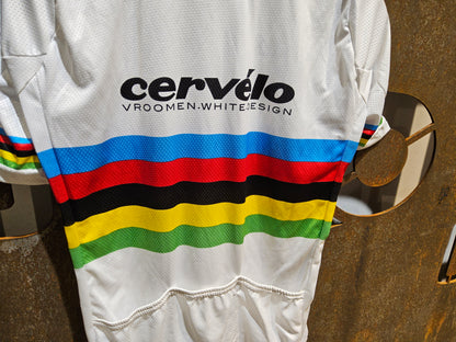 CASTELLI TEAM CERVELO JERSEY WELTMEISTER THOR HUSHOVD - KURZARM TRIKOT SIGNIERT 2010